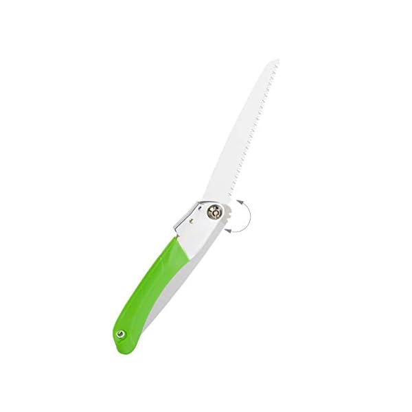 Relaxdays Astsäge, sicher klappbar, Gartensäge, Klappsäge klein, 21 cm Sägeblatt, mit Grobzahnung, Stahl, Silber/grün – Bild 7