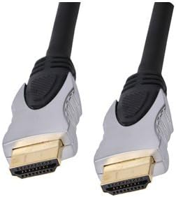 World of Data 20m HDMI Cable - 1080p (Full HD, 3D & 4K ULTRA HD) - v1.4 - Audio & Video - 24k gold Plated - Stylish Silver Hood Finish