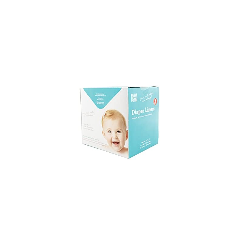 Bumkins Disposable Cloth Fabric Diaper Liner, Biodegradable, Neutral, 100 Count (Pack of 1)