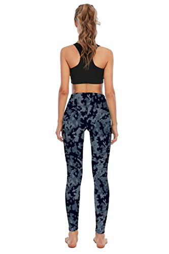 Seyorz High Waisted Yoga Pants with 4 Pockets for Women, Tie Dye Camo Printed Yoga Pants Tummy Control (Camouflage, XX-Large)