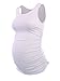 Pack of 3pcs Mama Womens Basic Layering Maternity Tank Top Pregnancy Tee Scoop Neck Sleeveless Solid Side Ruched Vest