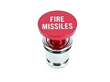OMNI Factory Novelty Fire Missile Button Cigarette Lighter Cover Universal Design Fits Most Vehicles with Standard 12 Volt Power Source