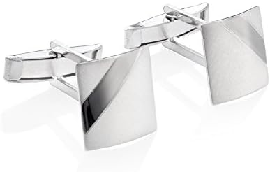man Cufflinks Brushed With an Oxidized Stripe Jewelry Case