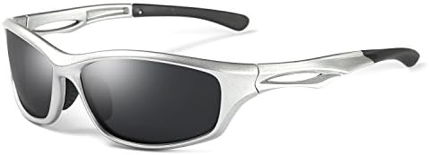Laura Fairy Polarized Sports Sunglasses TR90 Silver Unisex Running Cycling Fishing (silver grey)