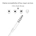 Headphones/Earphones/Earbuds/Headsets 3.5mm with Stereo Mic&Remote Control Compatible with iPhone 6s/ 6 Plus/ 5s/ 5c/ 5/ 4s/ SE iPad/iPod 7/ Samsung/Galaxy- White …thumb 3