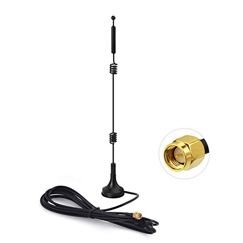 Bingfu Dual Band WiFi 2.4GHz 5GHz 5.8GHz 9dBi Magnetic Base SMA Male Antenna for Wireless Vedio Security Surveillance Recorder Vehicle Truck RV Trailer Rear View Backup Camera Reversing Monitor