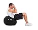 HemingWeigh Exercise and Yoga Ball Chair Fitness Ball for Workout Balance, Pregnancy Abs and Core Strength Gym and Stability Ball with Pump Black 75 cm 29.6 Inch