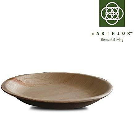 Set of 10 Round 7'' Eco Dessert Plates Biodegradable & Premium Disposable Party Plates by Earthior