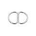 KINJOEK 100 PCS 3/4 Inch Metal D Rings, Buckle D Shape Ring, 3mm Thick Non-Welded Semi-Circular D Ring for Belt Straps Sewing, Dog Collars, Harness, Crafts, Making DIY Bag Hardware Accessories