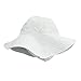 Little Me Sun Hat with Heart and Chin Strap for Infant Girls Solid White 12-24M