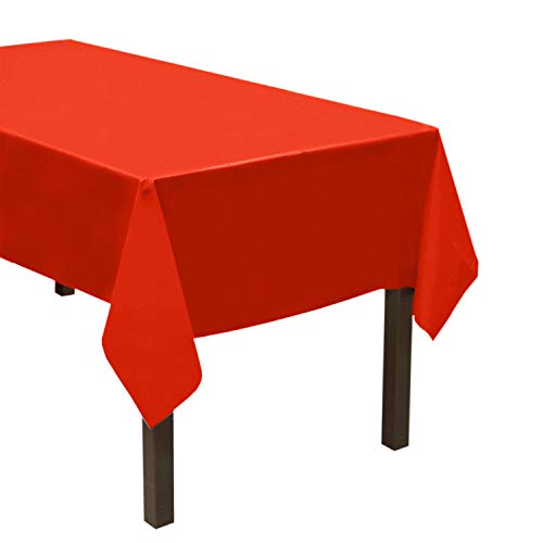 Party Essentials Heavy Duty Rectangle Plastic Table Cover Available in 24 Color…