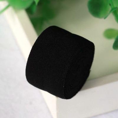 1X Elastic Eco Friendly Nylon Spandex Webbing Ribbon Bias Binding Tapes Band Bags' Sewing Cloth Material 20 Meters/lot (Black)