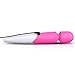 LiBa Waterproof Magic Wand Therapeutic Massager with Rechargeable Battery - Personal Handheld Wand Massager. 10 Powerful Speeds, 100% Silicone, Wireless/Cordless w/ Strong Motor for Neck & Shoulder (Hot Pink)