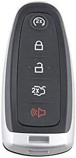 Mini Remote Key Case Replacement for 2011-2015 Ford Edge Explorer Remote Key Fob Shell Case+Insert- Black