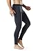 TSLA Men's Athletic Compression Pants, Thermal Wintergear Running Tights, Sports Leggings, Thermal Grey, Medium