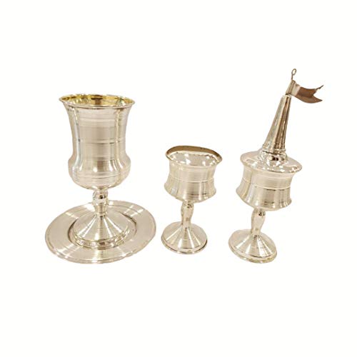 Modern havdalah set 925 Sterling Silver Havdalah Set, Candle Holder