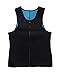 ValentinA Slimming Neoprene Vest Hot Sweat Shirt Body Shapers for Weight Loss Mens (Black, Large)
