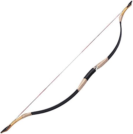 MAYARMS Ox-Horn Longbow Hungarian Traditional Wood Bow Recurve Bow Handmade Archery Bow Lanminated Bow Color Black
