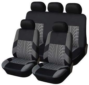 Mr E Saver© Premium Grey & Black Trax Seat Cover Set MRE499