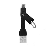 dCables Short Bendy Micro USB Charging Cable Key - 2.75 Inch - For Android