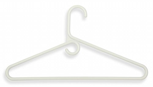 Honey Can Do HNG-01178 White Plastic Heavy Duty Clothes Hanger 3 Count