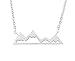 Altitude Boutique 18kt Gold Mountain Necklace for Women | Gold or Silver Plated Mountain Jewelry | Lightweight, Hypoallergenic, Waterproof Chain (Silver)