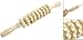 uxcell Wooden Handle Plastic Wheel 9 Rollers Belly Health Massager