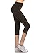 Leggings Depot Yoga Capri Solid Leggings Jet Black