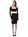 PattyBoutik Women's Square Neck Long Sleeve Sweater Dress