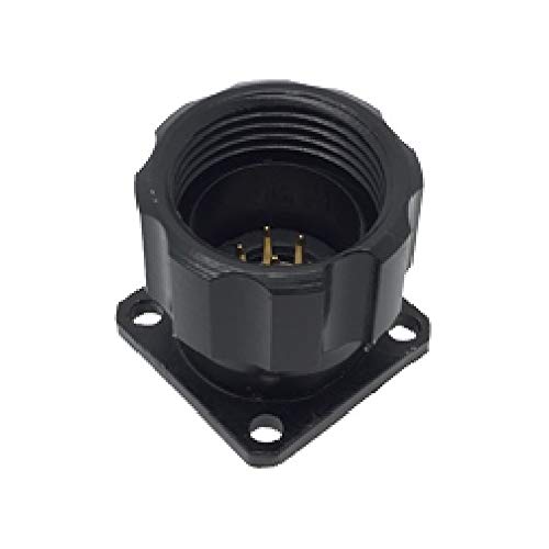 CEEP 920917P000P020 Circular Connector, Receptacle with Coupling Nut, 17P Insulator, Male, Panel Mount, Black Anti-Corrosive