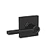 Schlage F51A LAT 622 COL Latitude Door Lever with Collins Trim, Keyed Entry Lock, Matte Black
