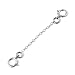 Sterling Silver 1mm Bracelet Safety Chain 1