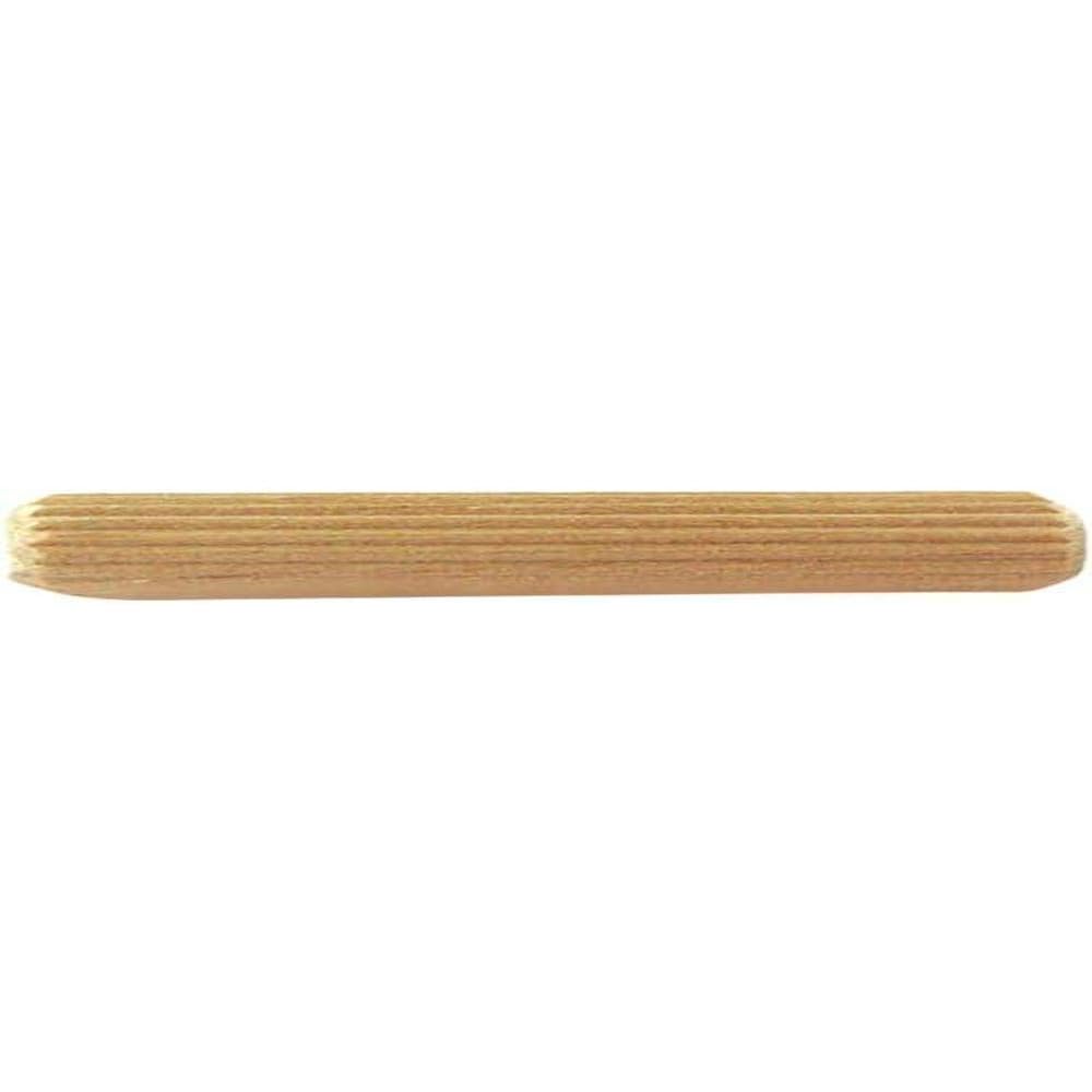 Merriway BH03641 (20 Pcs) M10 x 40mm (3/8 inch x 1.1/2 inch) Wooden Fluted Dowel Pins - Pack of 20 Pieces