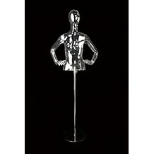 Newtech Display MAF-YOGA3/SWHT Ohm - Maniquí de cabeza intercambiable, fibra de vidrio, color negro