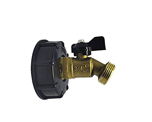 TOOLSTAR IBC Adapter，1000 Liter Tank Adapter IBC Tank Adapter S60X6 to Brass Garden Tap 3/4" Thread Style for Home Garden Water Connectors
