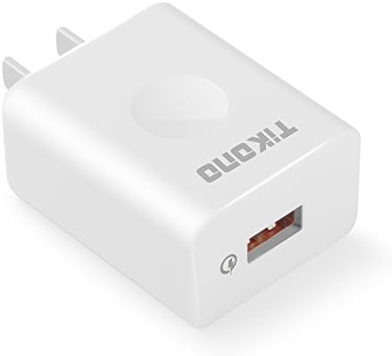 USB Wall Charger with Quick Charge 3.0, TIKONO Quick Charger for Samsung Galaxy S7/S7 Edge/S6 Edge/Plus, Note 5, LG G4 / V10, Moto X, HTC and more | Qualcomm Certified (white)