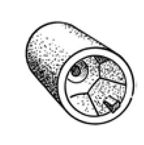 ANODE ZC CONICAL HEXG NUT SHAFT 22-25
