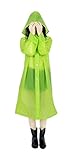 ColorDrip Women's Eco-friendly EVA Fashion Translucent Raincoat Green