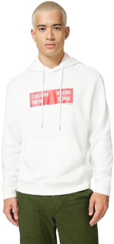 Sweat à Capuche Homme Terry Box Graphic Regular Fit, Blanc (Bright White), M