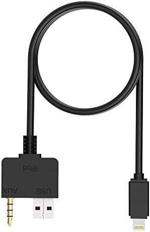 Media In Audio Interface Aux Cable USB 3.5mm Lead Adapter Compatible for iPX Xs Xs Max X 8 7 7 Plus for HYUNDAI KIA(3.3 ft)
