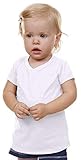 Kavio! Unisex Infants V Neck Short Sleeve White 18M