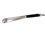 Metal Shoe Horn - Long Handled Shoe Horn for Men,Women,Kids,Seniors and Pregnancy, Shoes Boots - Stainless Steel (Black)