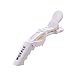 Mokale 6pcs Salon Croc Hair Styling Clips-Sectioning Plastic Alligator Hair Clip For Thick Hair-Non-Slip DIY Accessories Hairgrip for Women and Girls (White)