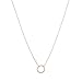 Honeycat Mini Karma Open Circle Orbit Necklace in 18k Rose Gold Plate | Minimalist, Delicate Jewelry (Rose Gold)