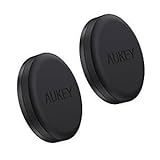 AUKEY Car Phone Mount, Stick-On Dashboard Ultra Slim Flat Magnetic Phone Holder for iPhone 7, 6, 6S, Plus, Samsung and other Cell Phones (2 Pack)