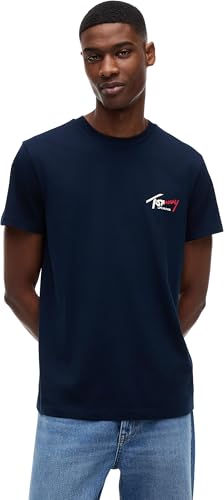 Camiseta TJM Slim Sign Chest SS Ext DM0DM22538 S/S, Azul (Dark Night Navy), M