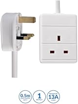 PRO ELEC 1-Gang Extension Lead 0.5m White 13A BS 1363/A view 2