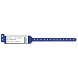 PDC Healthcare Sentry LabelBand 5080-13-PDM Polyester Adult Shield Wristband, Insert Label Style, Permanent Snap Closure, Blue (Box of 500)