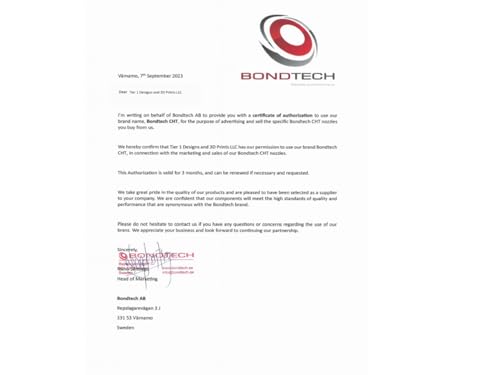Bondtech CHT® Coated Brass Nozzle 0.4 mm Review: What the Spec Sheet and Owner Reports Reveal 5 Thumbnail 5
