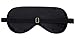 Luxury design Nature Silk Sleep Mask, Super Soft Material, Smooth Skin with Ear Plug & Carry Pouch for Travel, Relax, Shift Workers (Black)